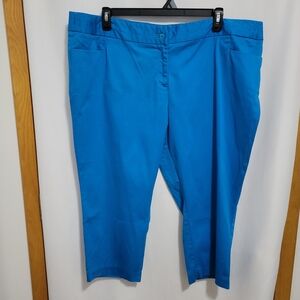 Worthington Woman Blue Capri Pants, Size 24W.
